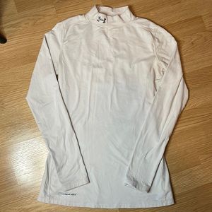 Women’s under Armour cold gear Mock turtle neck white size medium fitted